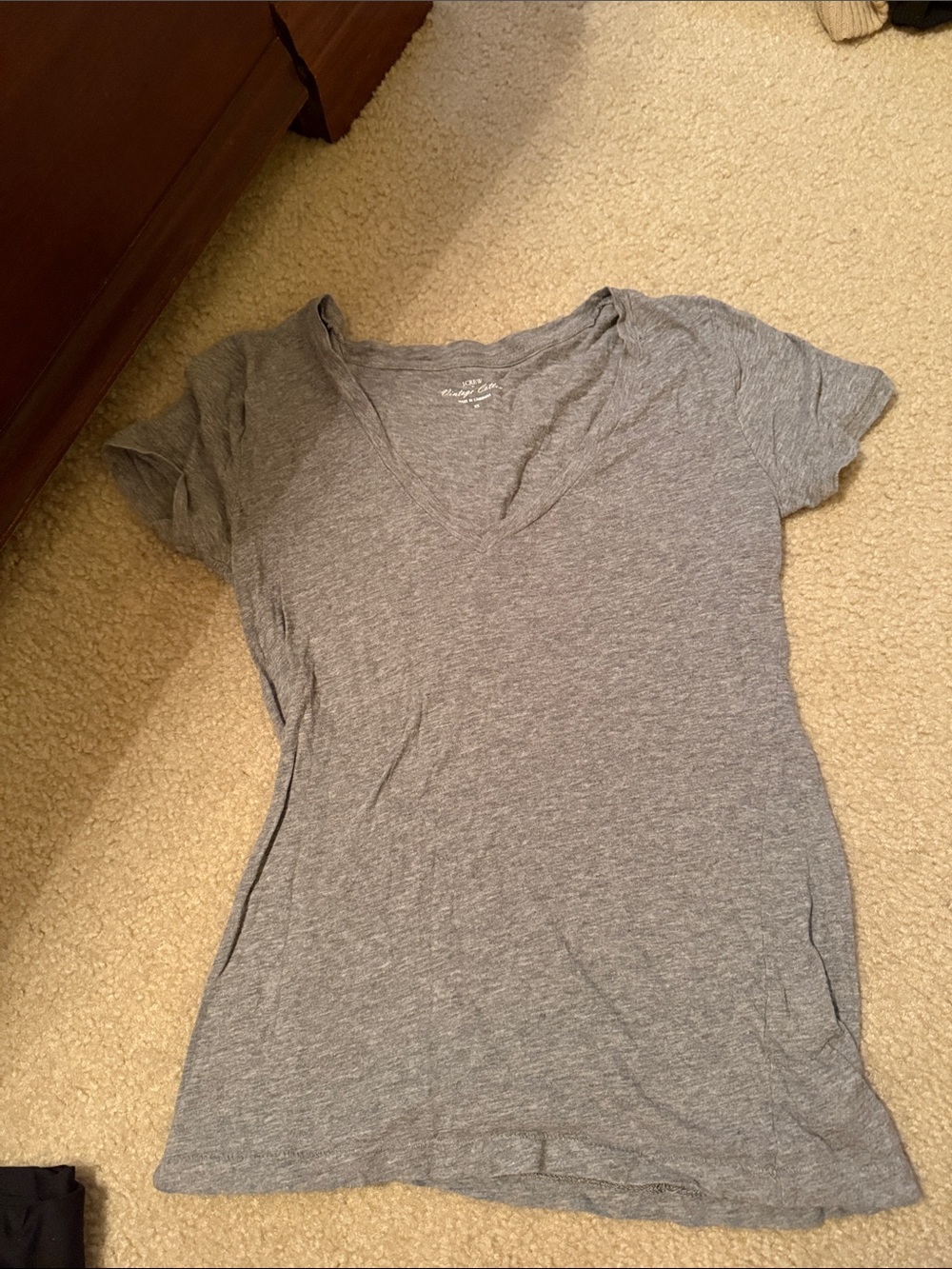 NWOT J. Crew Gray Vintage Cotton Short Sleeve Tee